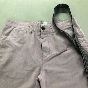 Mens Oxford Chino Shorts by 2nd Chapter  - Belt Included Size 34